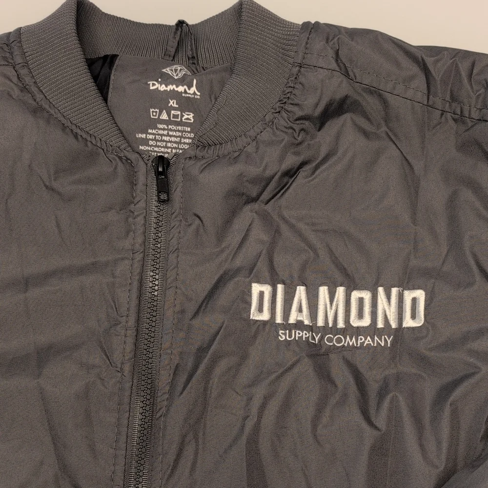 Diamond Supply Co. Charcoal Bomber Jacket - Picture 4 of 10